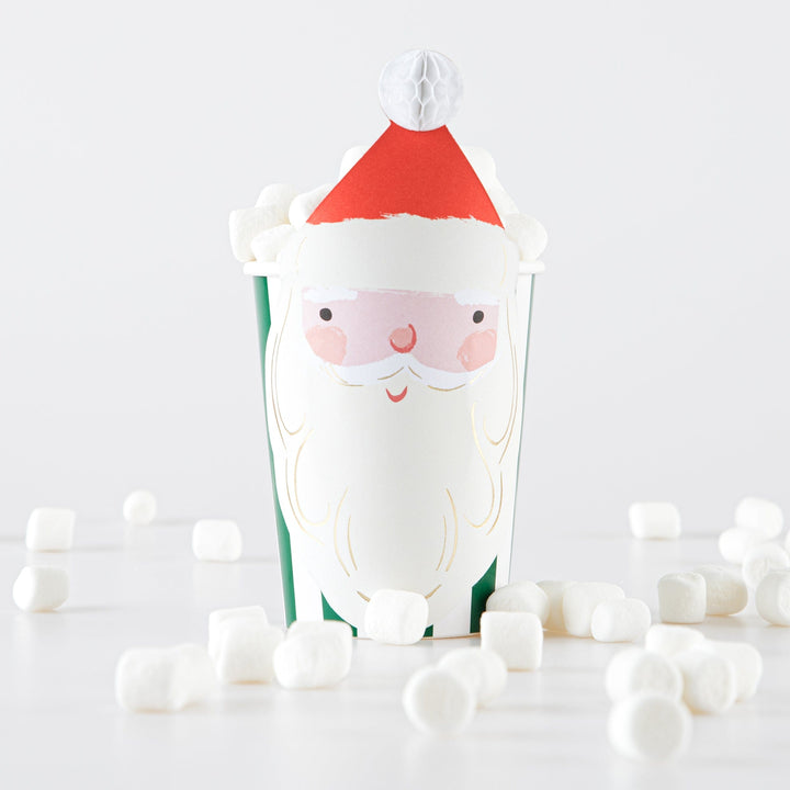 Christmas Honeycomb Party Cups x 8 | Meri Meri Christmas Table party cups Christmas Honeycomb Party Cups x 8