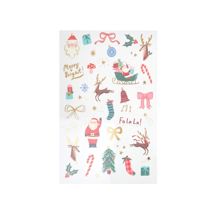 Christmas Mixed Icon Temporary Tattoo Sheets x 2 | Meri Meri Christmas Stocking Fillers temporary tattoos Christmas Mixed Icon Temporary Tattoo Sheets x 2