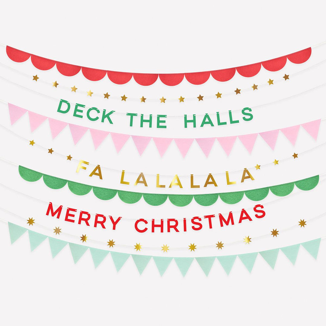 Christmas Party Garland Set Bunting Christmas Party Garland Set