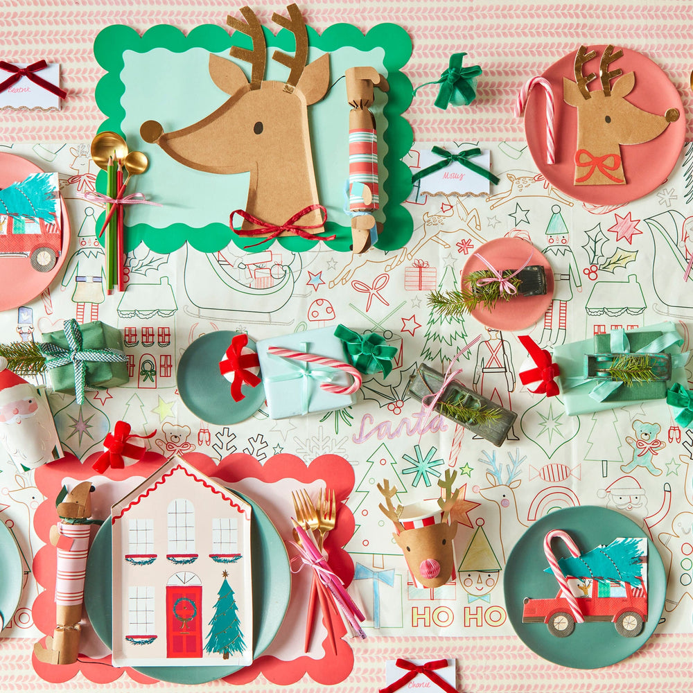 Christmas Party Paper Placemats x 8 | Meri Meri Christmas Table Placemats Christmas Party Paper Placemats x 8