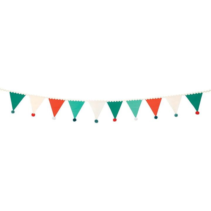 Christmas Pompom Flag Party Garland Bunting Christmas Pompom Flag Party Garland