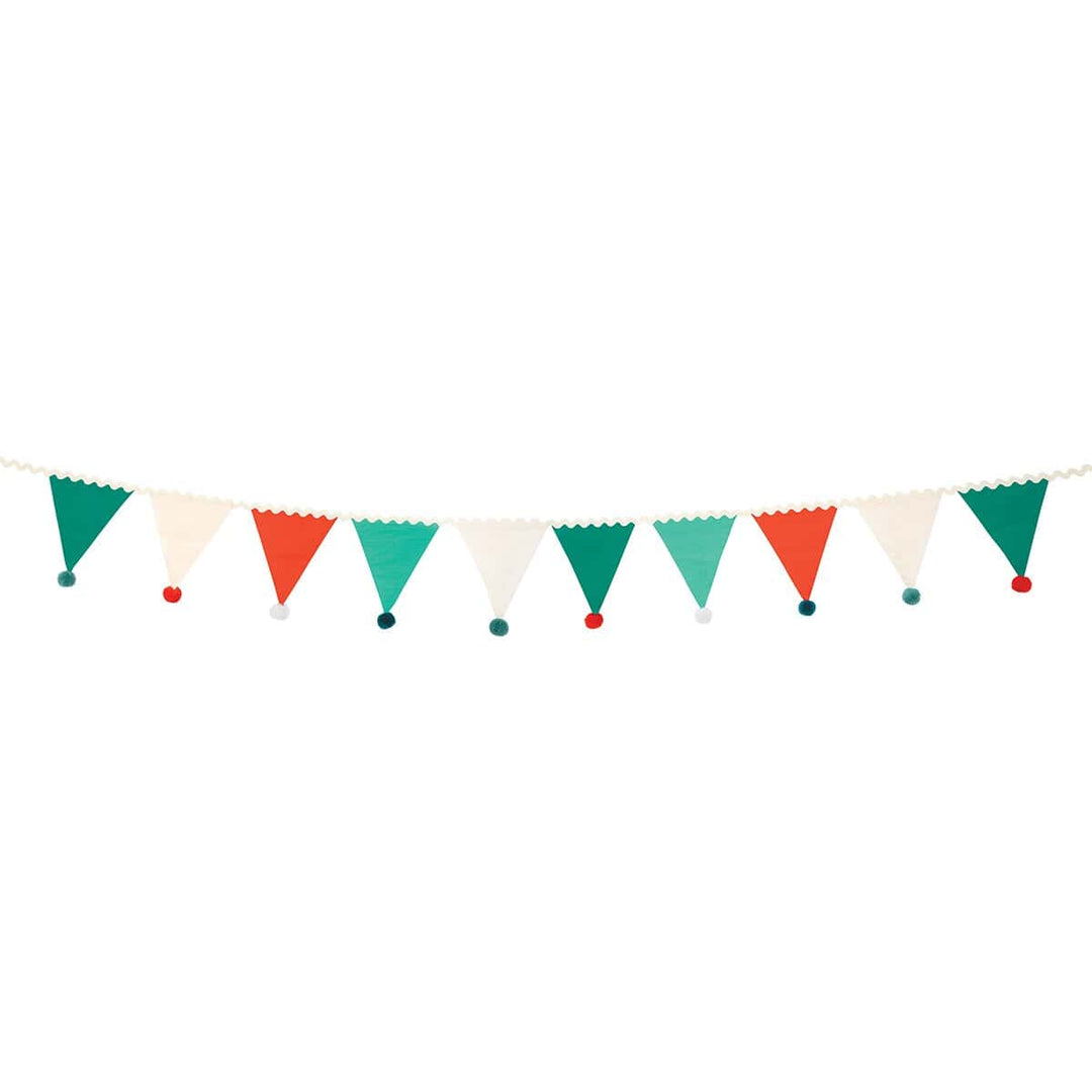 Christmas Pompom Flag Party Garland Bunting Christmas Pompom Flag Party Garland