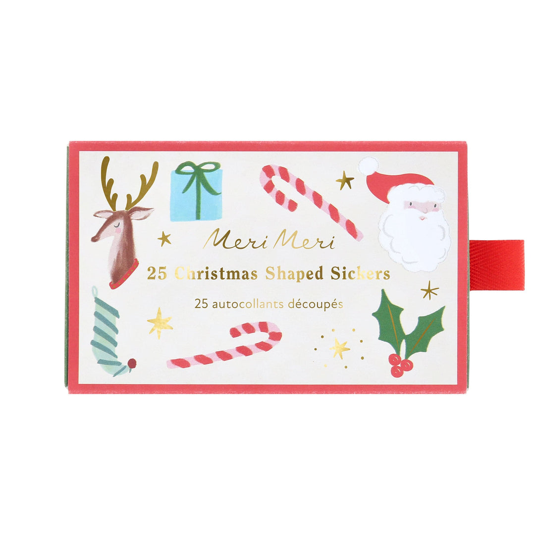 Christmas Shaped Stickers x 25 | Meri Meri Christmas Stocking Fillers Stickers Christmas Shaped Stickers x 25