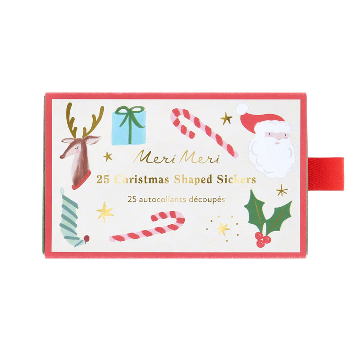 Christmas Shaped Stickers x 25 | Meri Meri Christmas Stocking Fillers Stickers Christmas Shaped Stickers x 25