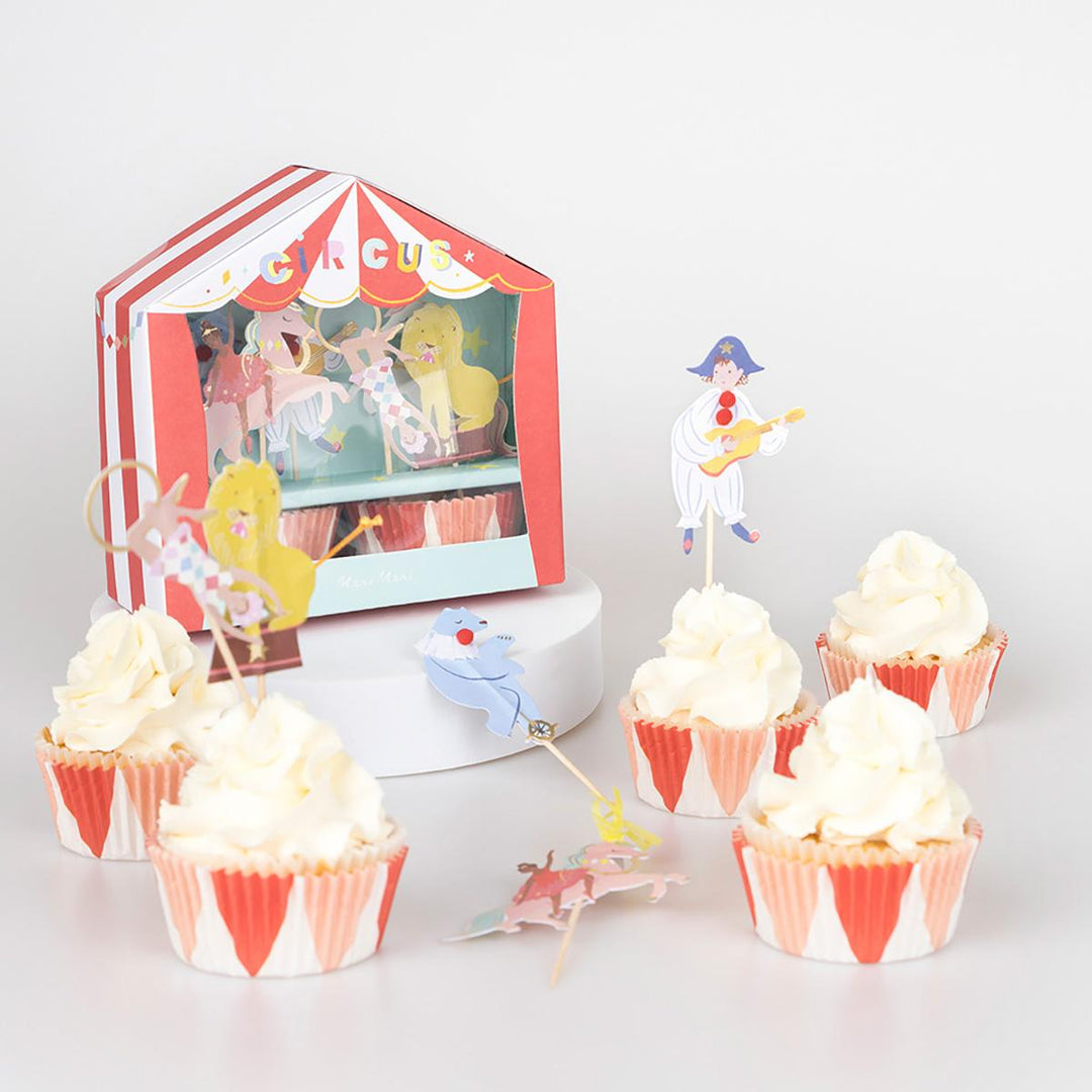 Circus Cupcake Kit x 24 | Cake Decorating UK Cake Decorating Supplies Circus Cupcake Kit x 24 toppers