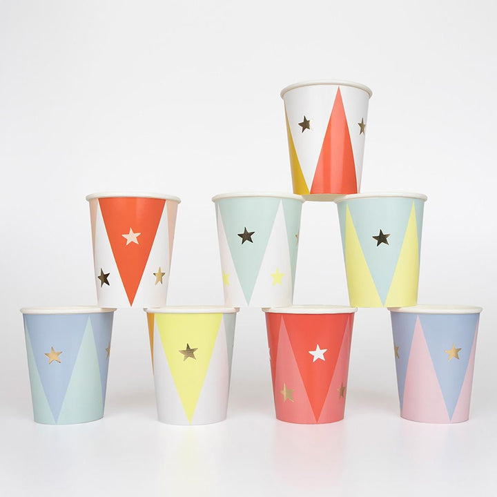 Circus Cups x 8 | Party Tableware UK Tableware Circus Cups x 8