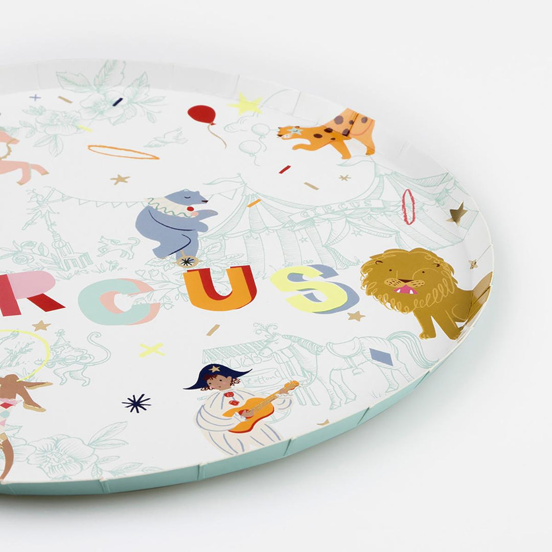 Circus Dinner Plates x 8 | Party Tableware UK Tableware Circus Dinner Plates x 8