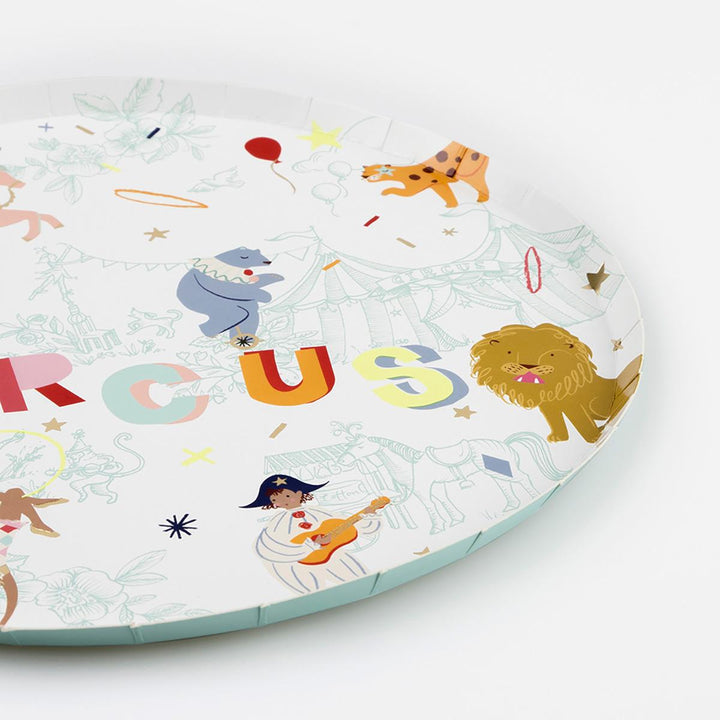 Circus Dinner Plates x 8 | Party Tableware UK Tableware Circus Dinner Plates x 8