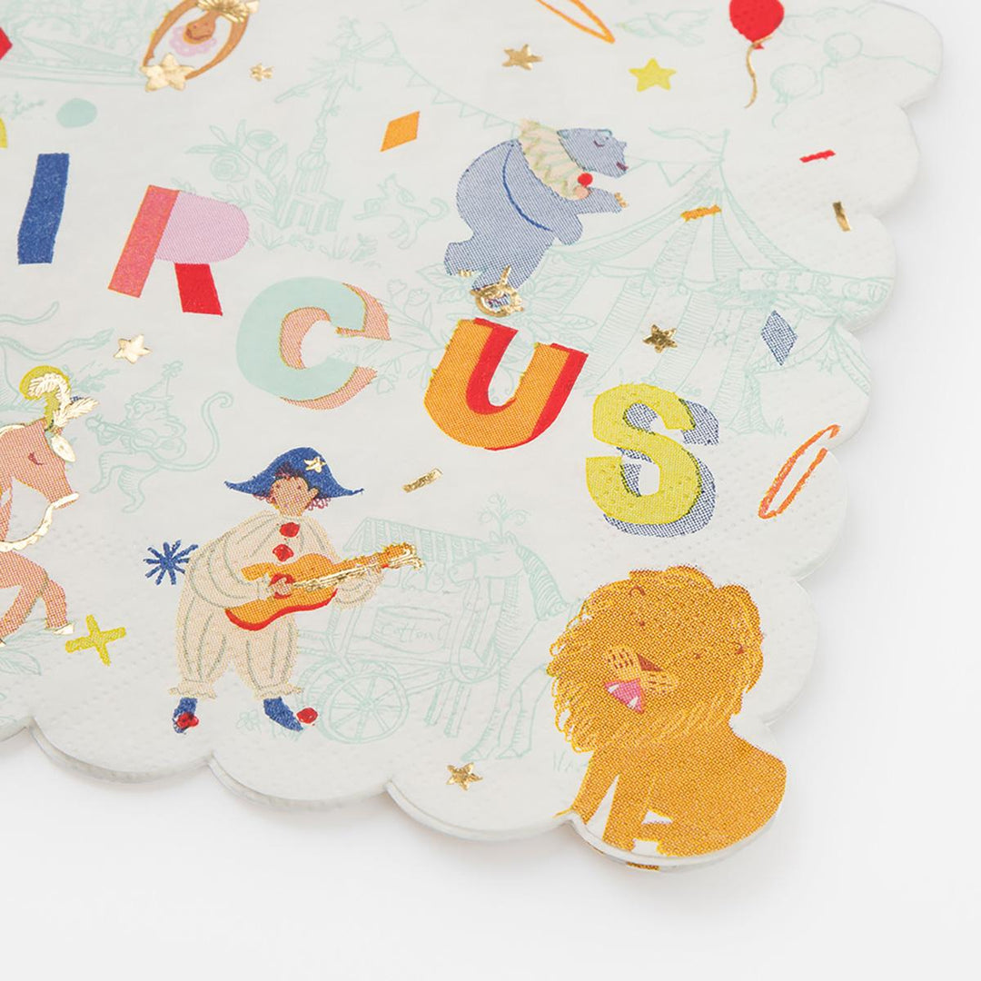Circus Large Napkins x 16 | Party Tableware UK Tableware Circus Large Napkins x 16
