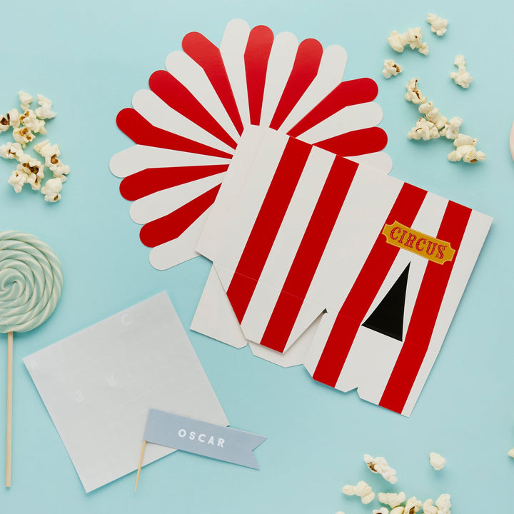 Circus Party Customisable Treat Boxes x 4 party box Circus Party Customisable Treat Boxes x 4