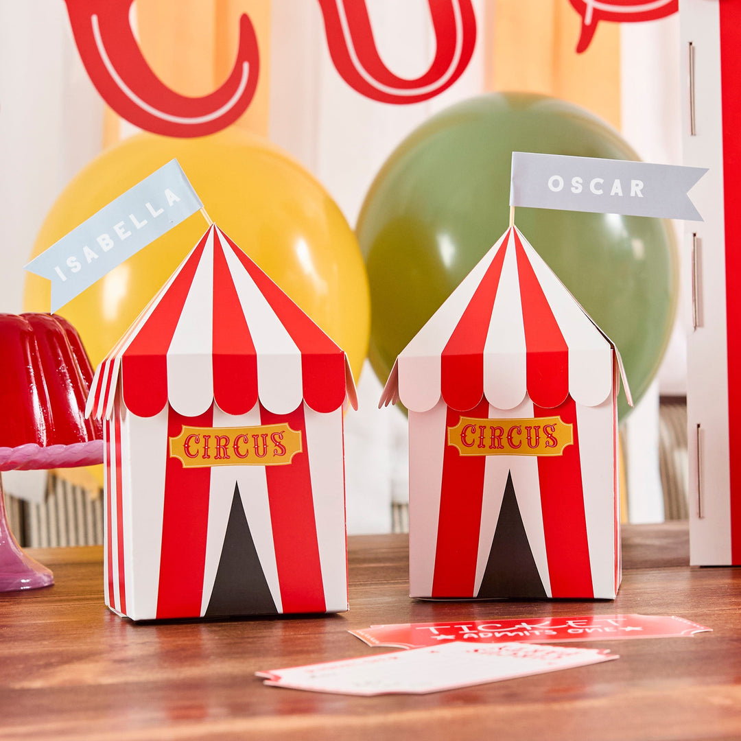 Circus Party Customisable Treat Boxes x 4 party box Circus Party Customisable Treat Boxes x 4