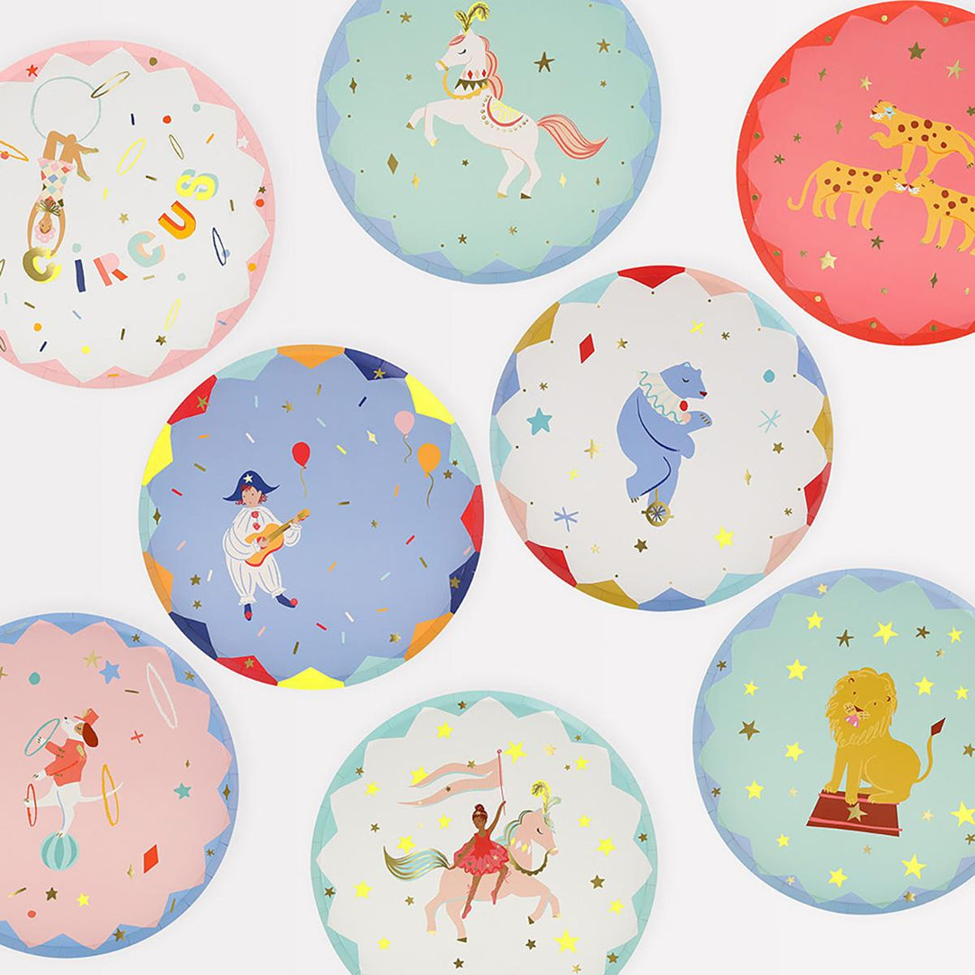 Circus Side Plates x 8 | Party Tableware UK Tableware Circus Side Plates x 8