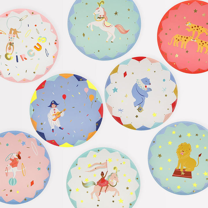 Circus Side Plates x 8 | Party Tableware UK Tableware Circus Side Plates x 8