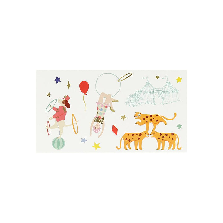 Circus Temporary Tattoos | Party Bag Fillers UK Party Accessories Circus Temporary Tattoos