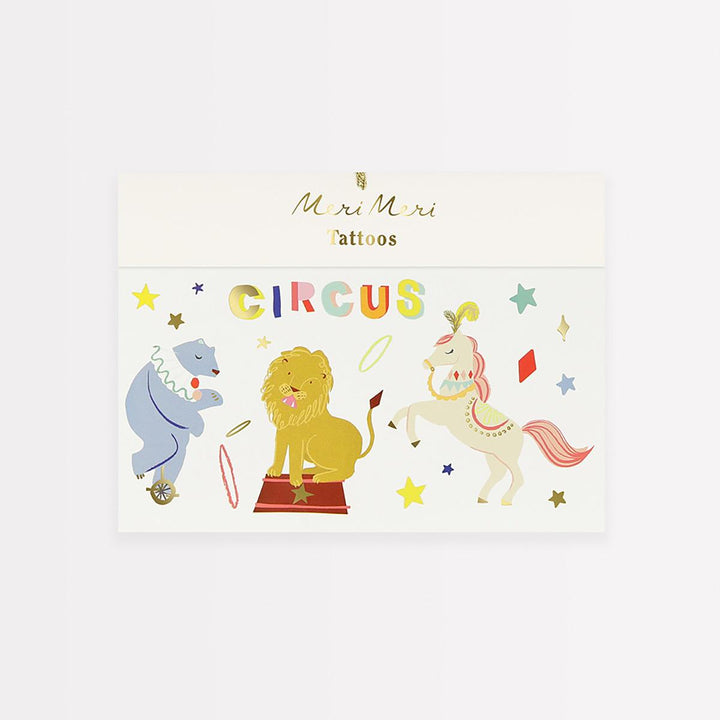 Circus Temporary Tattoos | Party Bag Fillers UK Party Accessories Circus Temporary Tattoos