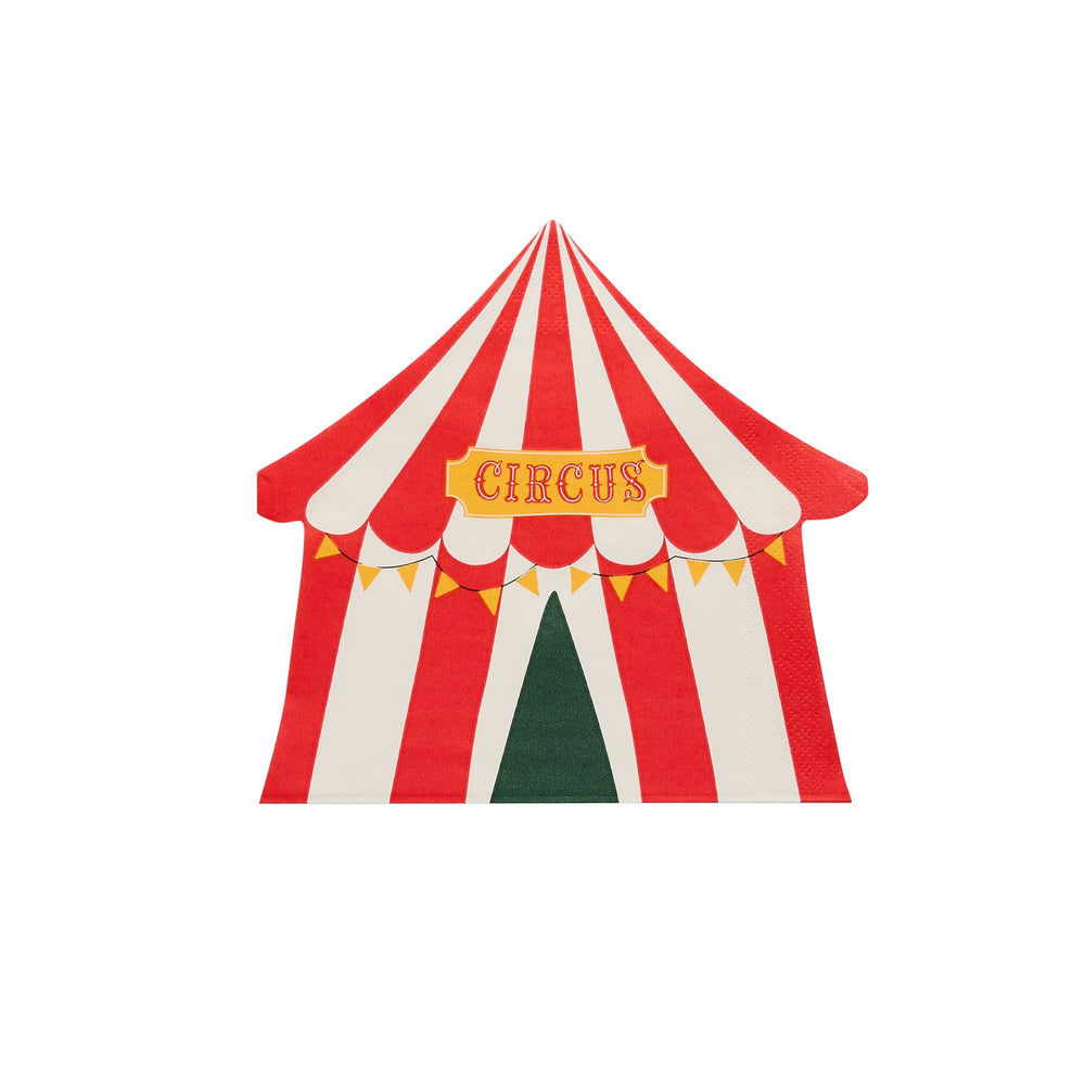 Circus Tent Party Napkins x 16 - Circus Birthday Party Decorations Paper Napkins Circus Tent Party Napkins x 16