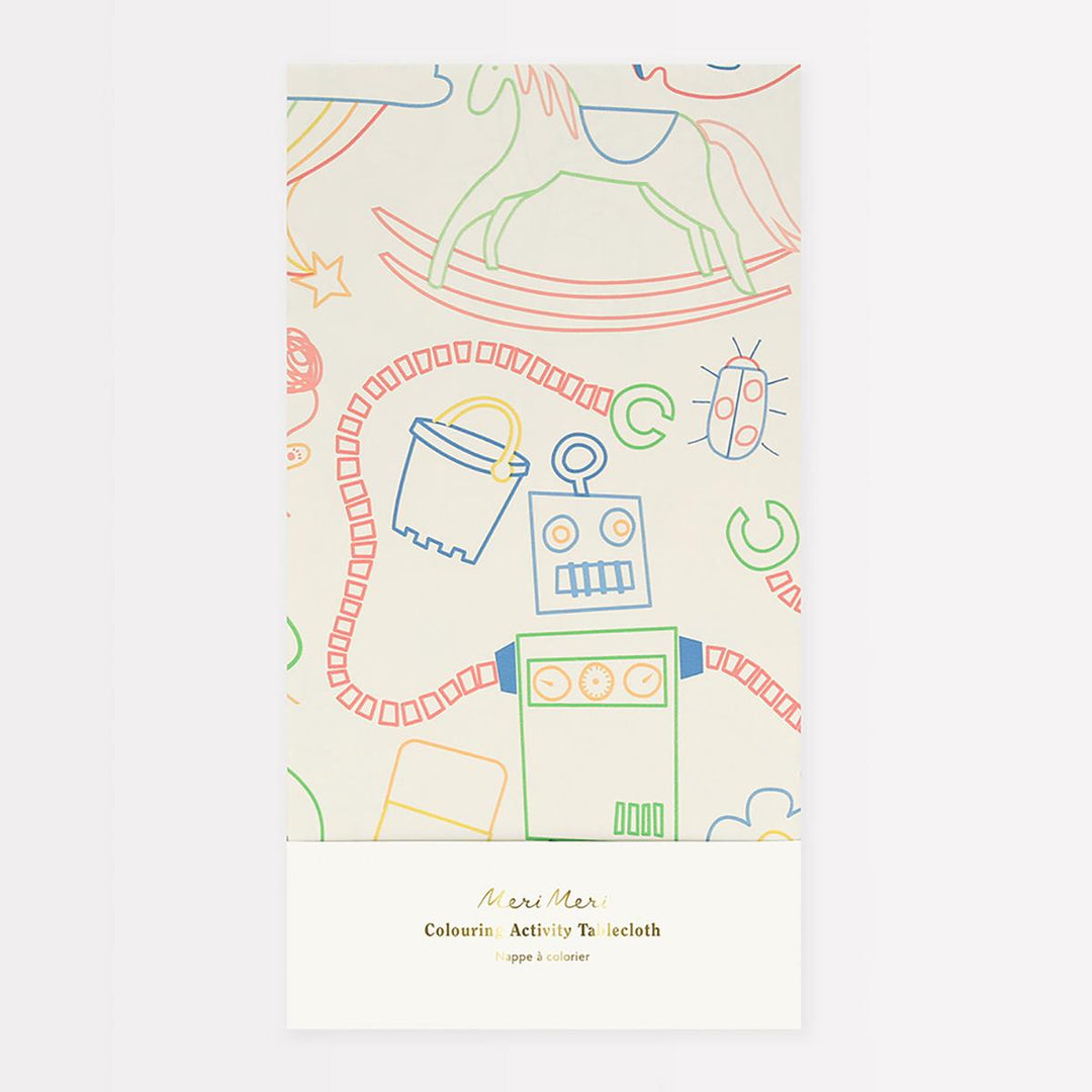 Colour In Activity Party Tablecloth | Meri Meri Tableware Colour In Activity Party Tablecloth