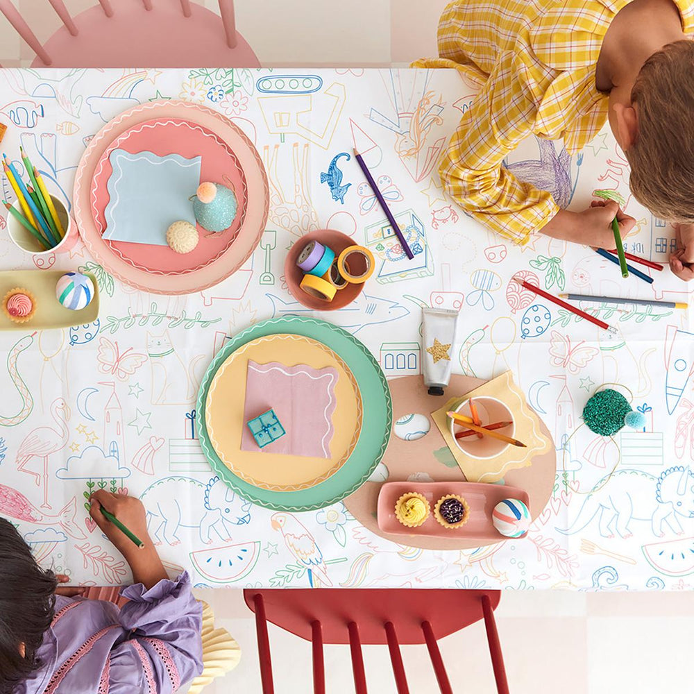 Colour In Activity Party Tablecloth | Meri Meri Tableware Colour In Activity Party Tablecloth