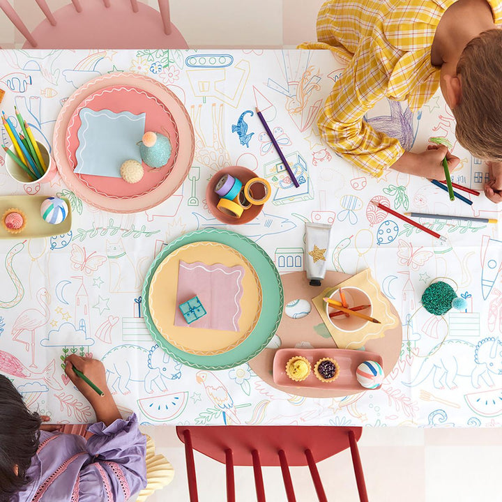 Colour In Activity Party Tablecloth | Meri Meri Tableware Colour In Activity Party Tablecloth