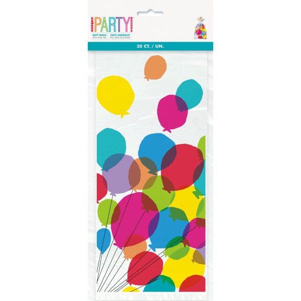 Colourful Balloons Cello Party Bags - Pack of 20 party bags Colourful Balloons Cello Party Bags - Pack of 20