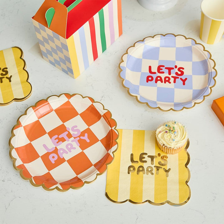 Colourful Birthday Party Plates - Let&