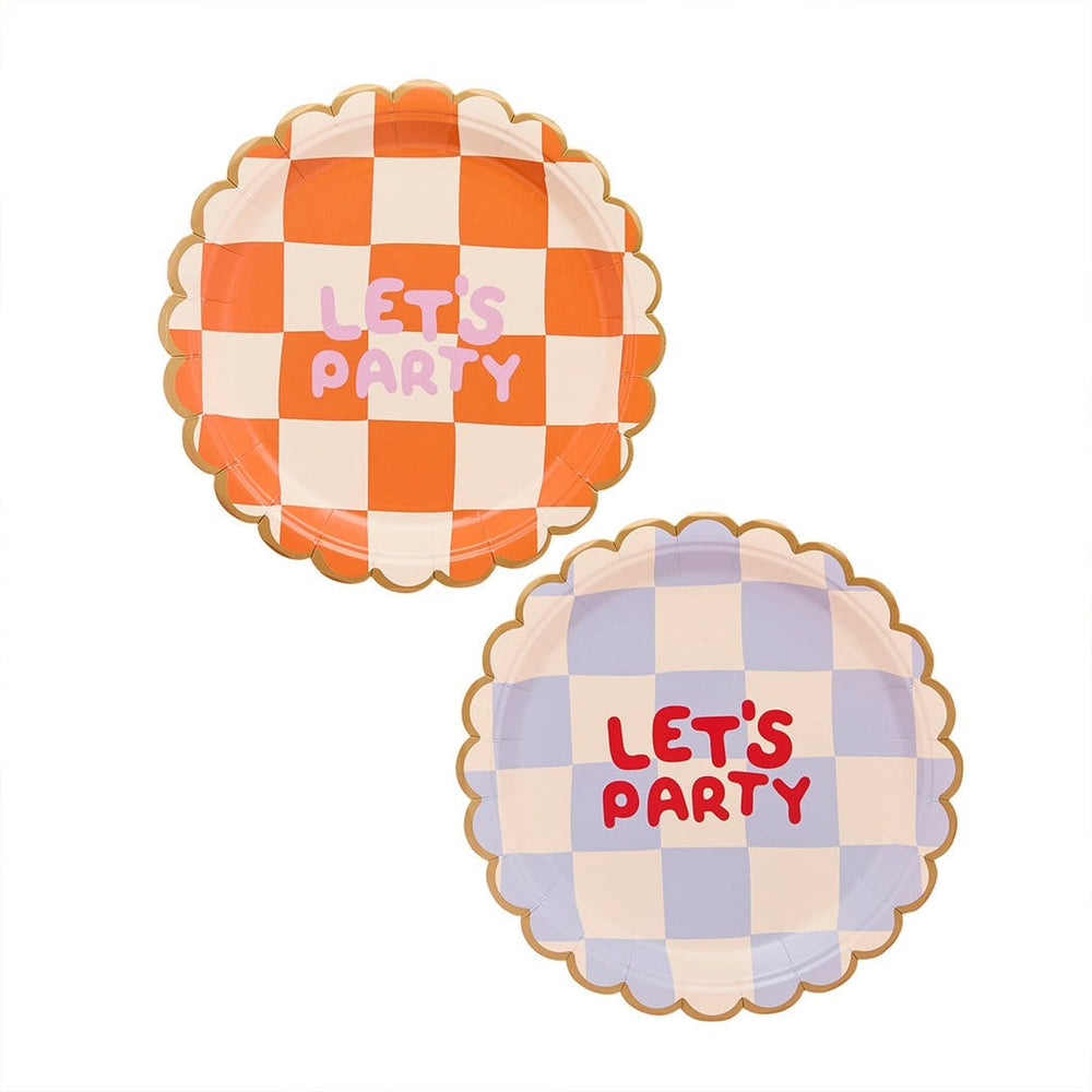 Colourful Birthday Party Plates - Let's Party Paper Plates x8 party plates Colourful Birthday Party Plates x 8