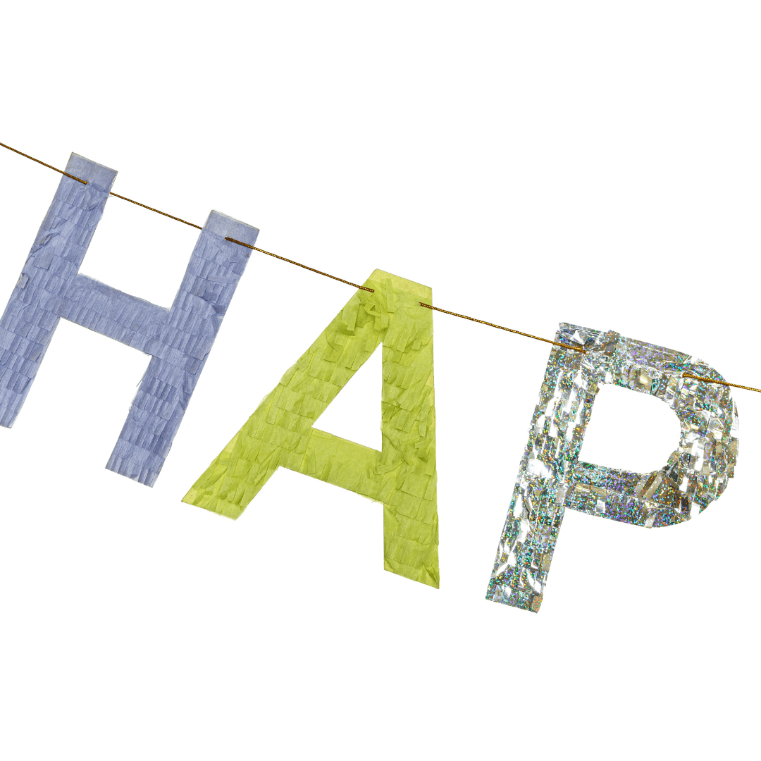 Colourful Foil Happy Birthday Banner - Bright Party Supplies Bunting Happy Birthday Banner - Colourful Foil