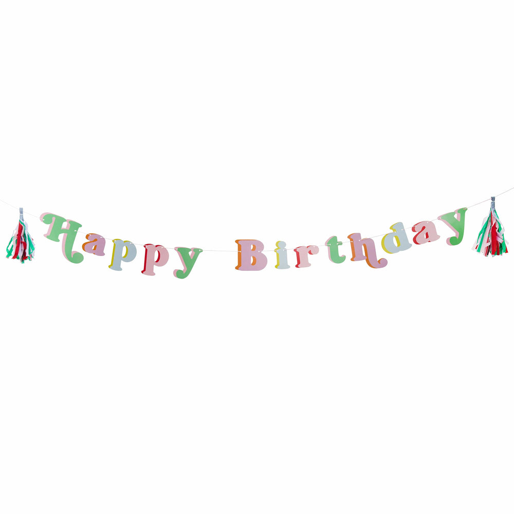 Colourful Happy Birthday Banner - 2m - Birthday Party Decorations Party & Celebration Colourful Happy Birthday Banner - 2m