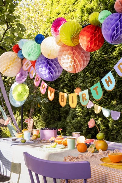 Colourful Happy Birthday Banner - Colourful Birthday Decorations Bunting Colourful Happy Birthday Banner