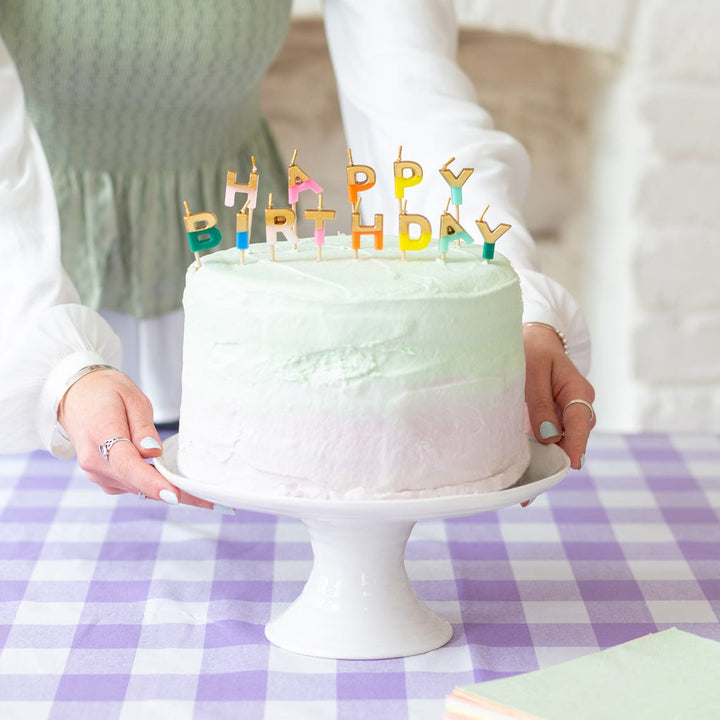 Colourful 'Happy Birthday' Cake Candles Birthday Candles Colourful 'Happy Birthday' Cake Candles