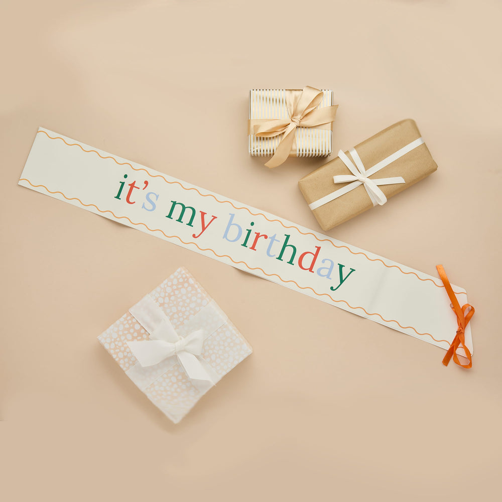 Colourful It's My Birthday Sash Sashes Colourful It's My Birthday Sash