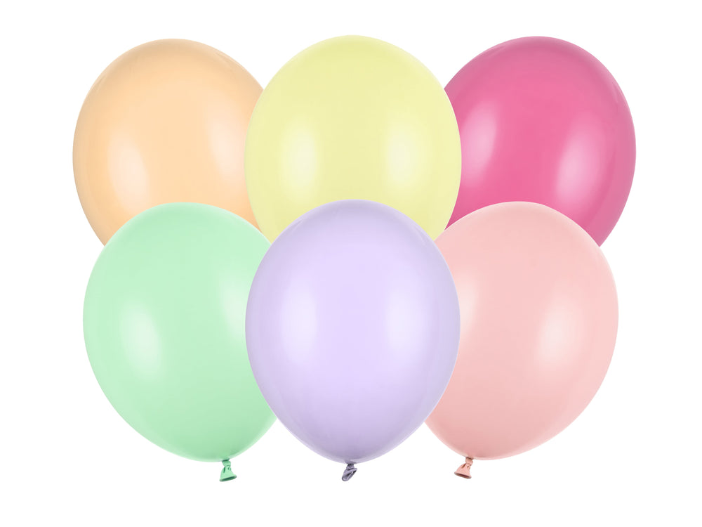 Colourful Latex Balloons x 10 - Circus Party Balloons Balloons Colourful Light Pastel Latex Balloons x 10