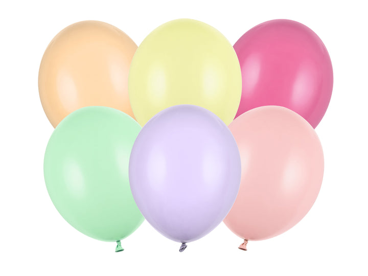 Colourful Latex Balloons x 10 - Circus Party Balloons Balloons Colourful Light Pastel Latex Balloons x 10