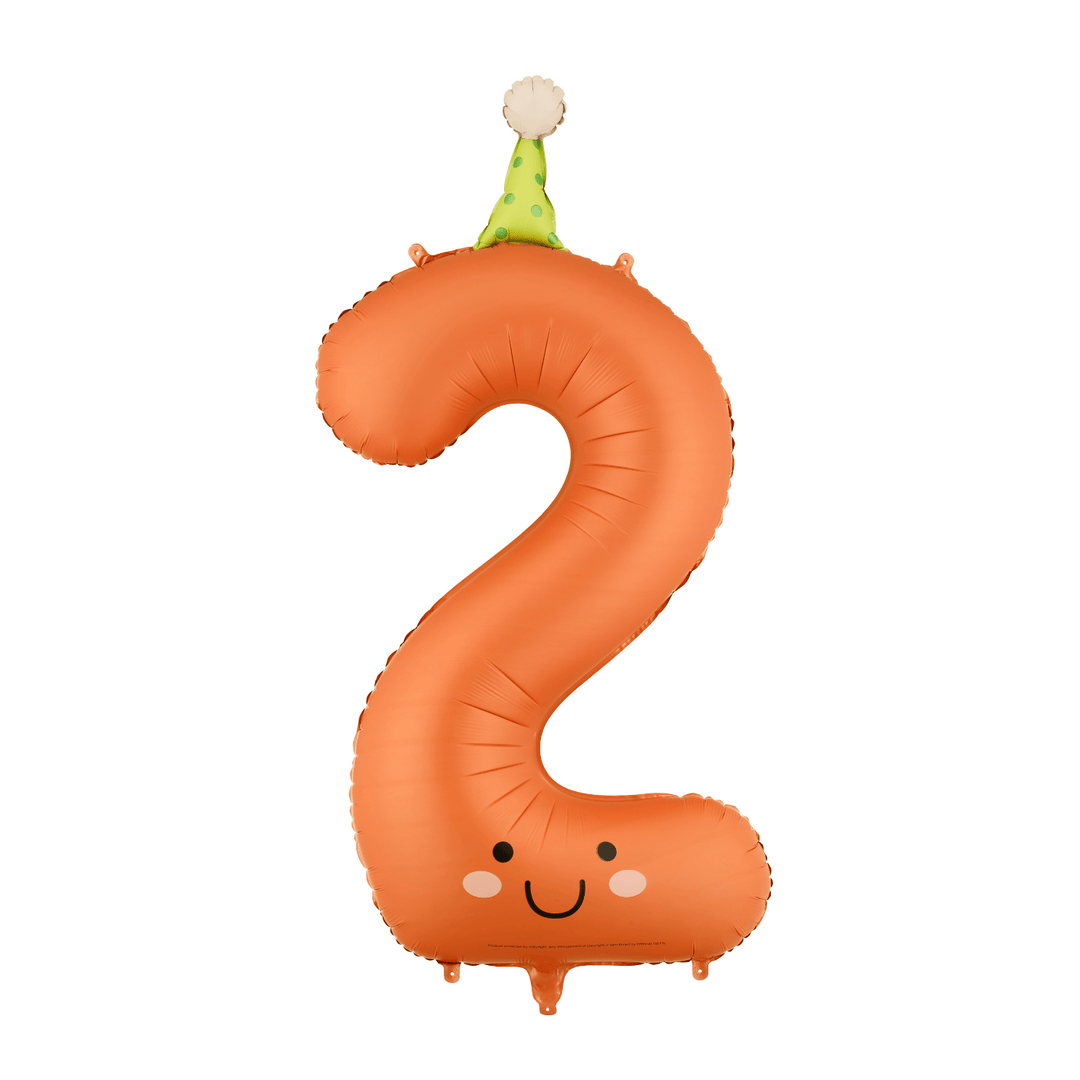 Colourful Party Hat Number Balloons - Birthday Party Supplies Foil Balloon Colourful Party Hat Number Foil Balloons 2