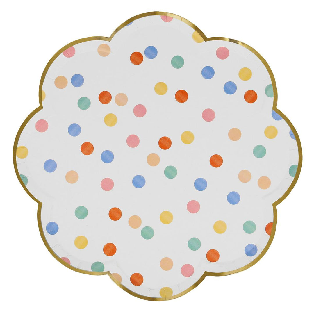 Colourful Pattern Dinner Party Plates x 8 | Meri Meri party plates Colourful Pattern Dinner Party Plates x 8