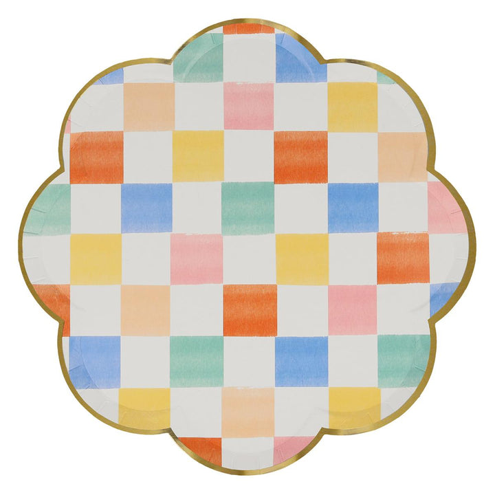 Colourful Pattern Dinner Party Plates x 8 | Meri Meri party plates Colourful Pattern Dinner Party Plates x 8