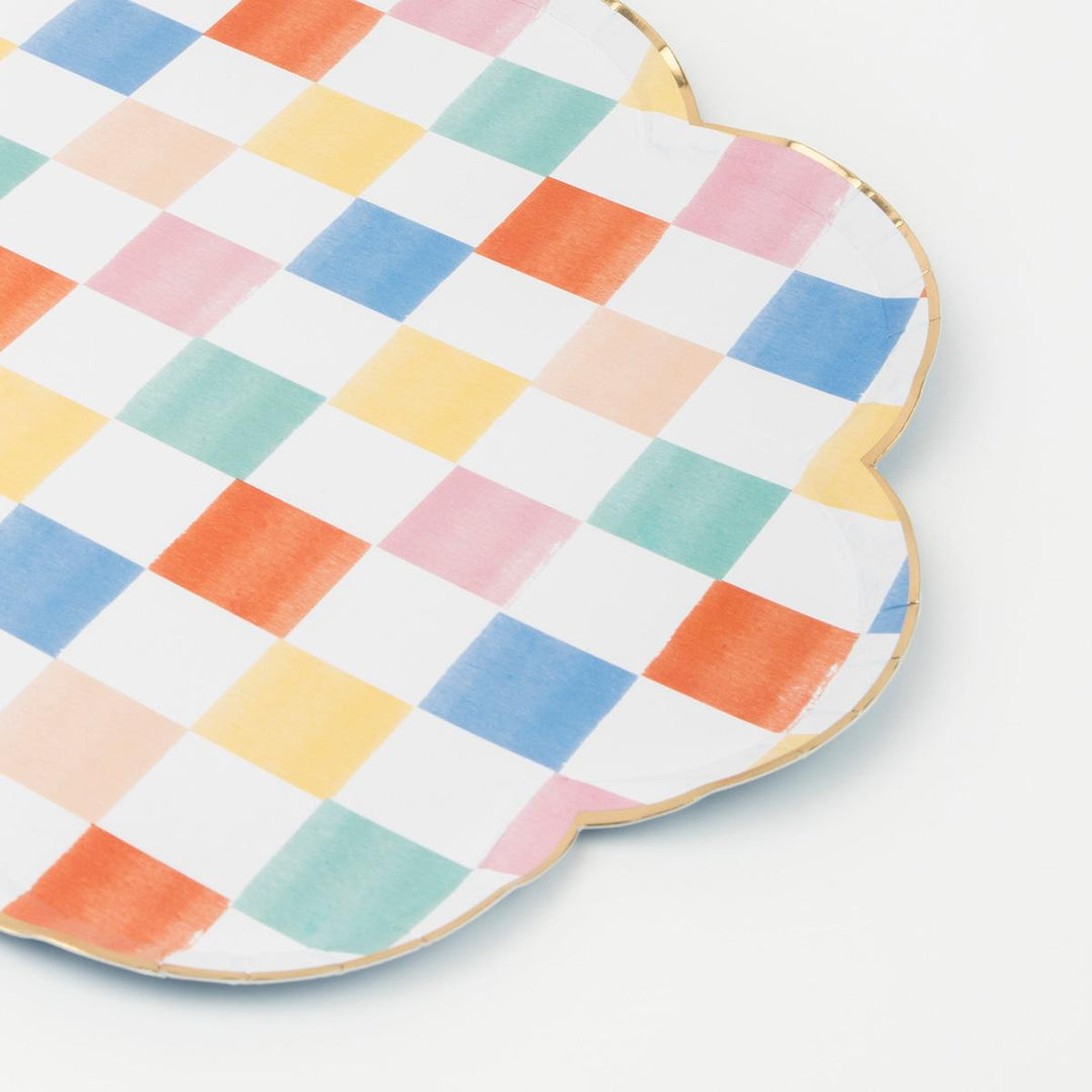 Colourful Pattern Side Party Plates x 8 | Meri Meri party plates Colourful Pattern Side Party Plates x 8