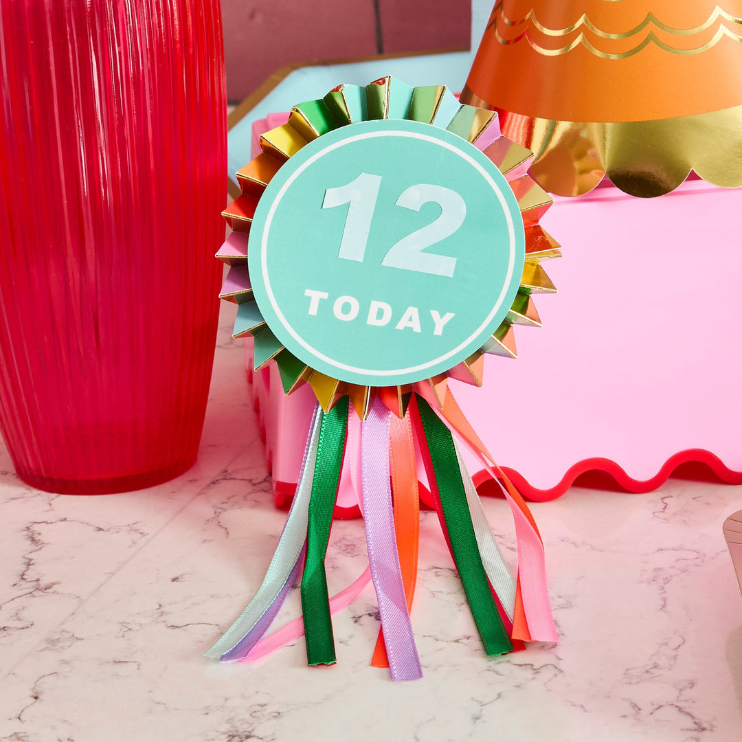Colourful Personalise Your Own Birthday Badge pin badge Colourful Personalise Your Own Birthday Badge