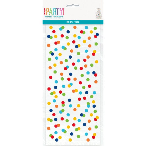 Colourful Polka Dot Cello Party Bags - Pack of 20 party bags Colourful Polka Dot Cello Party Bags - Pack of 20