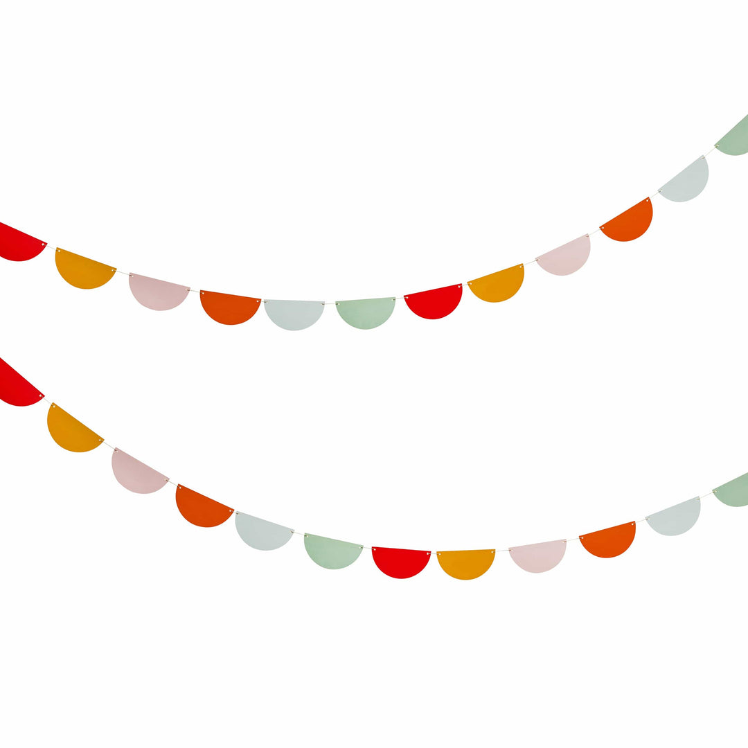 Colourful Scallop Party Garland Bunting Colourful Scallop Party Garland