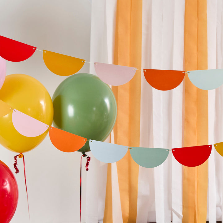 Colourful Scallop Party Garland Bunting Colourful Scallop Party Garland