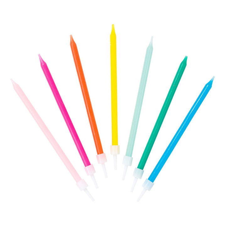 Colourful Tall Cake Candles - 16 Pack / Birthday Cake Candles Birthday Candles Colourful Tall Cake Candles - 16 Pack