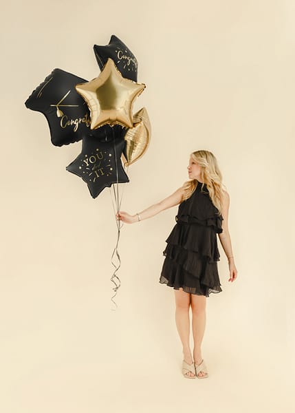 Congrats Graduation Foil Balloon Bouquet Set x 5 - Graduation Balloons Foil Balloon Congrats Graduation Foil Balloon Bouquet Set x 5