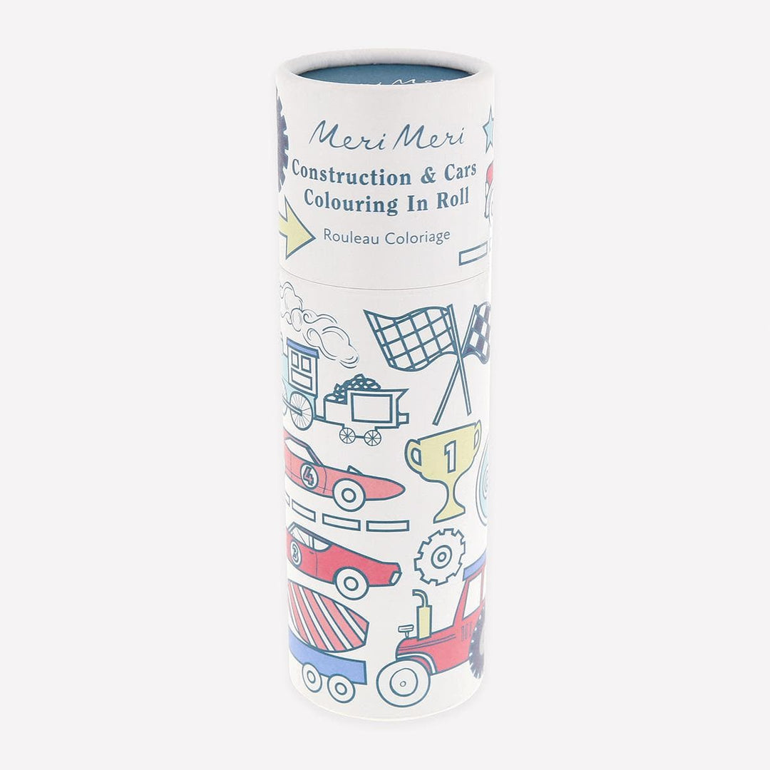 Construction &amp; Cars Colouring Roll | Meri Meri Birthday Party Party Accessories Construction &amp; Cars Colouring Roll