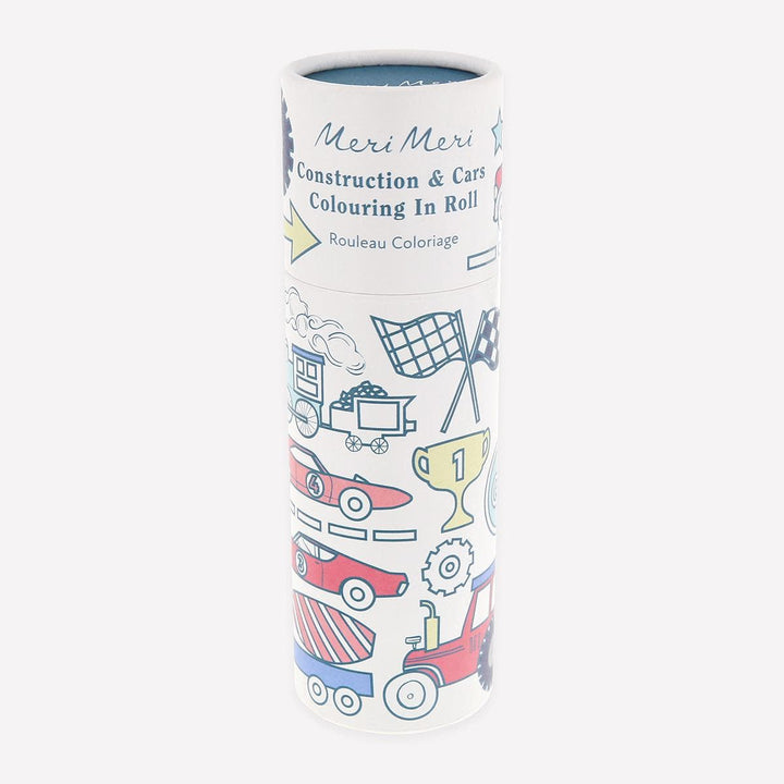Construction &amp; Cars Colouring Roll | Meri Meri Birthday Party Party Accessories Construction &amp; Cars Colouring Roll