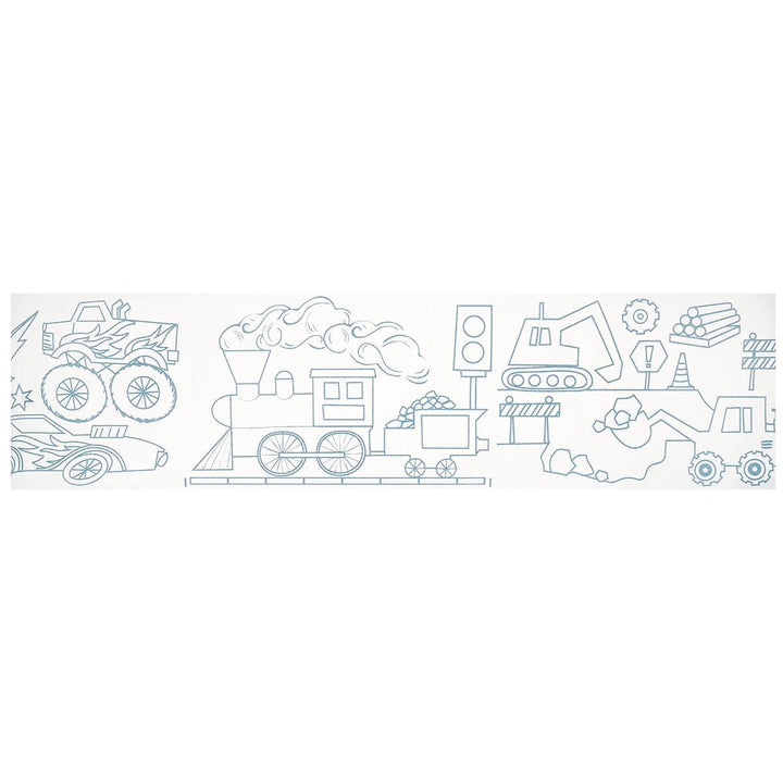 Construction &amp; Cars Colouring Roll | Meri Meri Birthday Party Party Accessories Construction &amp; Cars Colouring Roll
