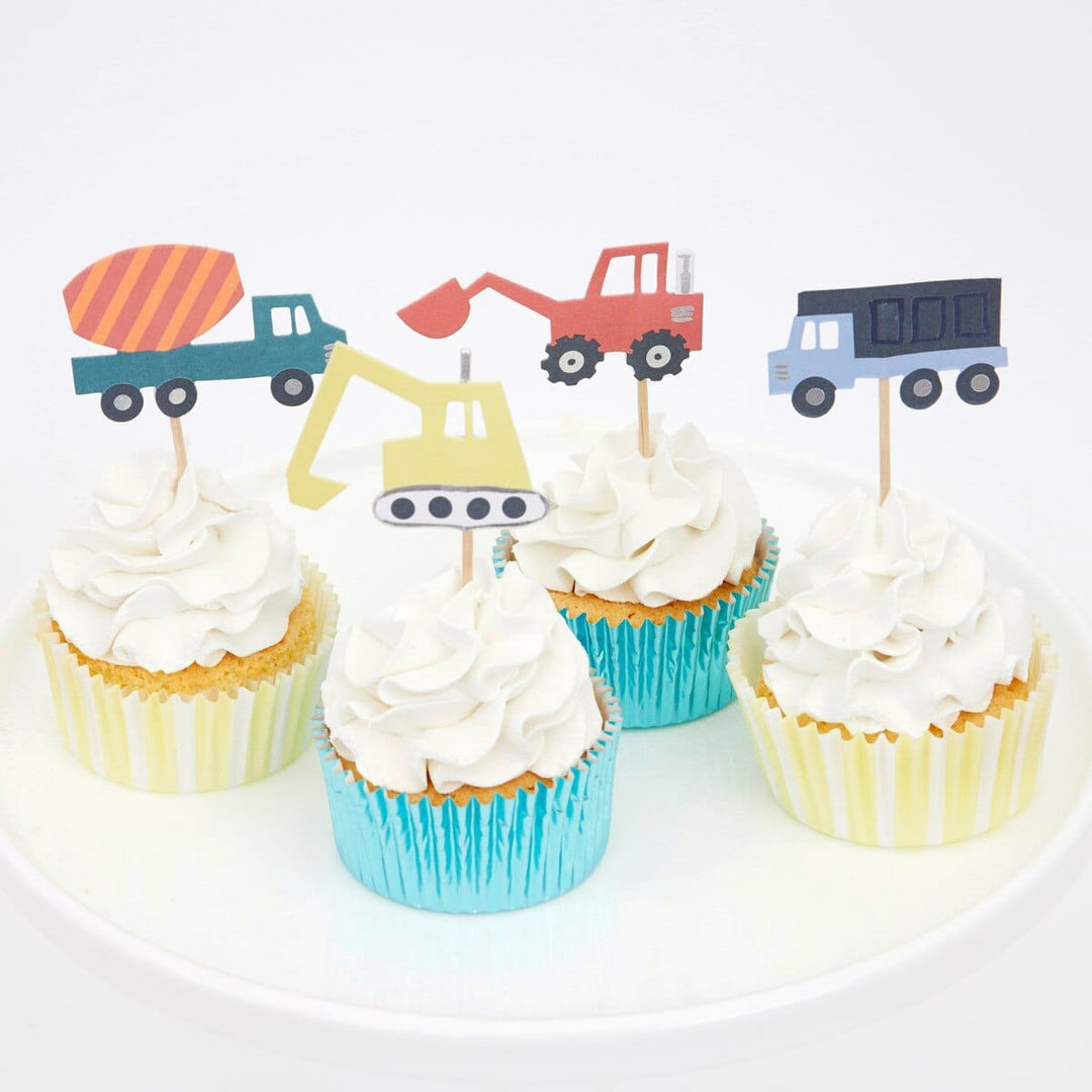 Construction Cupcake Kit x 24 | Meri Meri Construction Party UK Cake Toppers Construction Cupcake Kit x 24