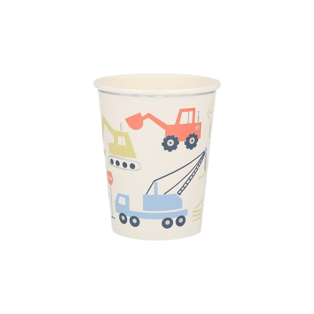 Construction Party Cups x 8 | Meri Meri Birthday Party party cups Construction Party Cups x 8