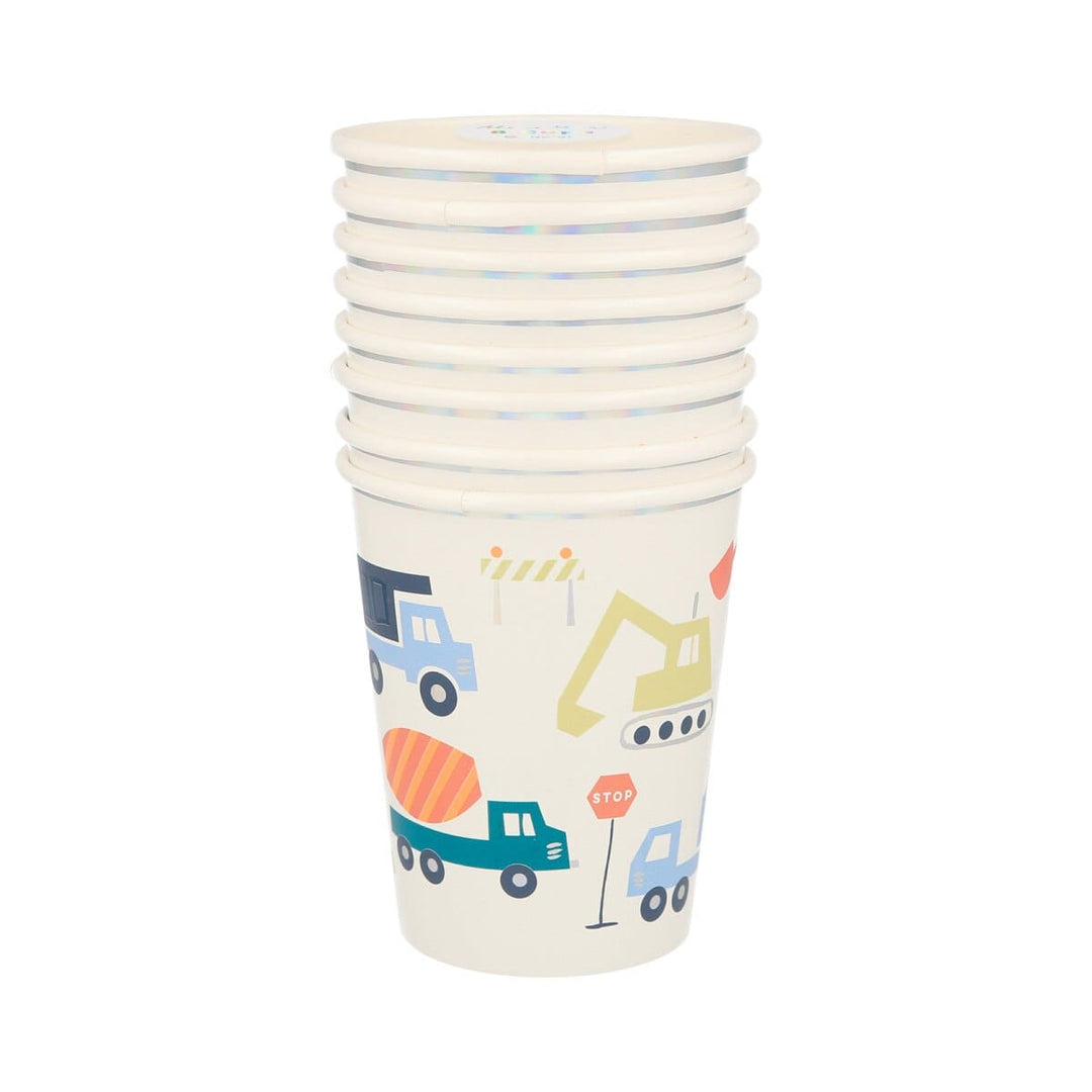 Construction Party Cups x 8 | Meri Meri Birthday Party party cups Construction Party Cups x 8