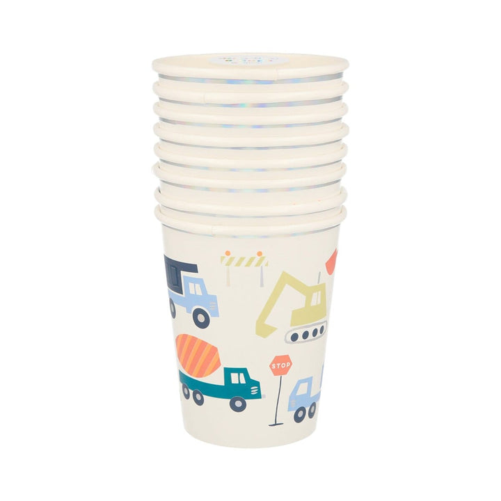 Construction Party Cups x 8 | Meri Meri Birthday Party party cups Construction Party Cups x 8